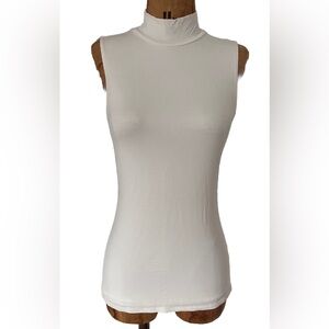 Express Classic White High Neck Tank NWT S